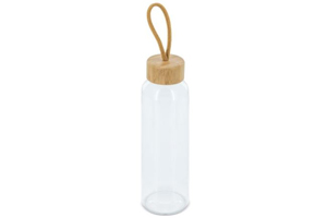 BOTELLA CRISTAL TAPÓN BAMBÚ DJ 7Z1092