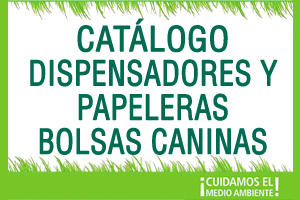 Catálogo de dispensadores de bolsas y papeleras caninas